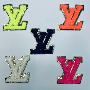 Luxury designer inspired L V iron on patch